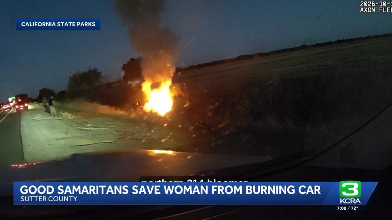 Officers rescue woman from burning car — WISN 12 Milwaukee, Irving Community news